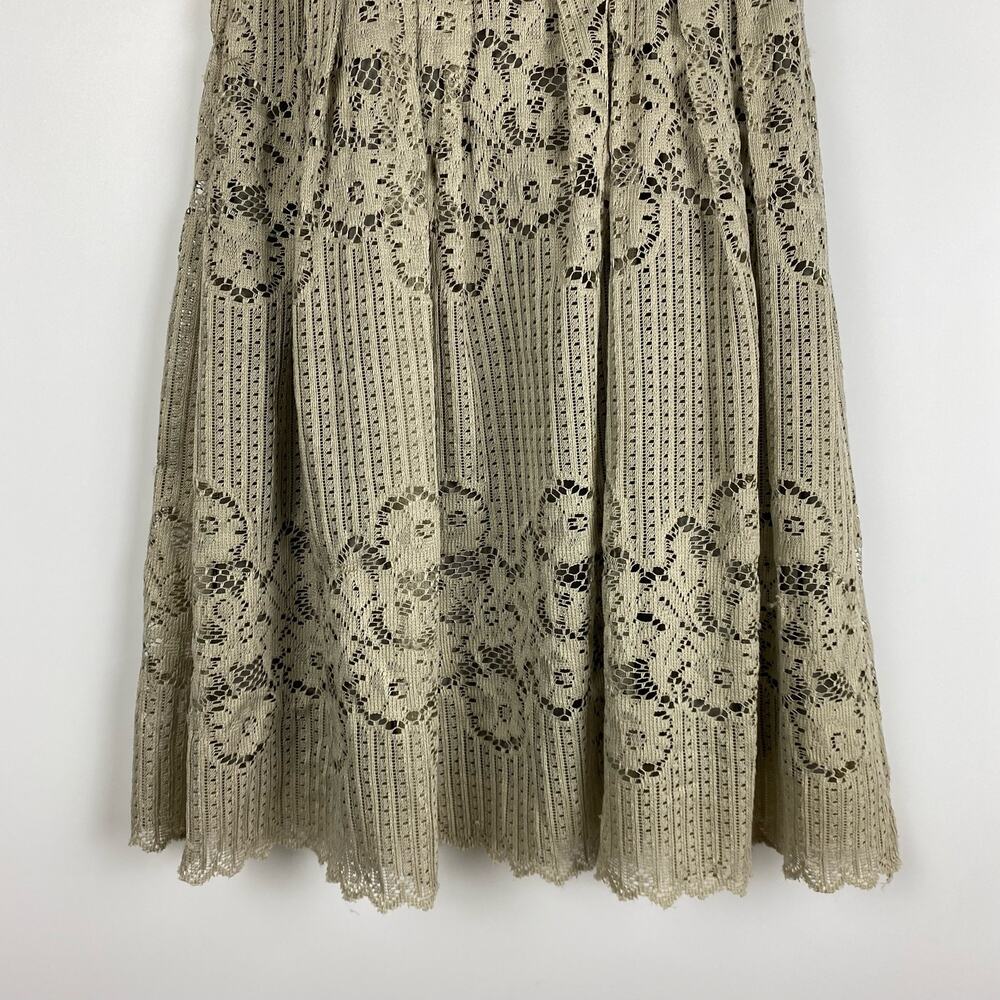 Free People Rocco Lace Dress Stone Gray Keyhole Back Womens Size 4 - Picture 10 of 11